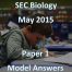 Model Answers SEC Biology May 2015 Paper 1